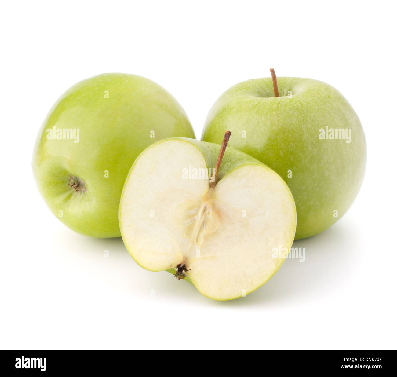 Green apple isolated on white background cutout Stock Photo - Alamy