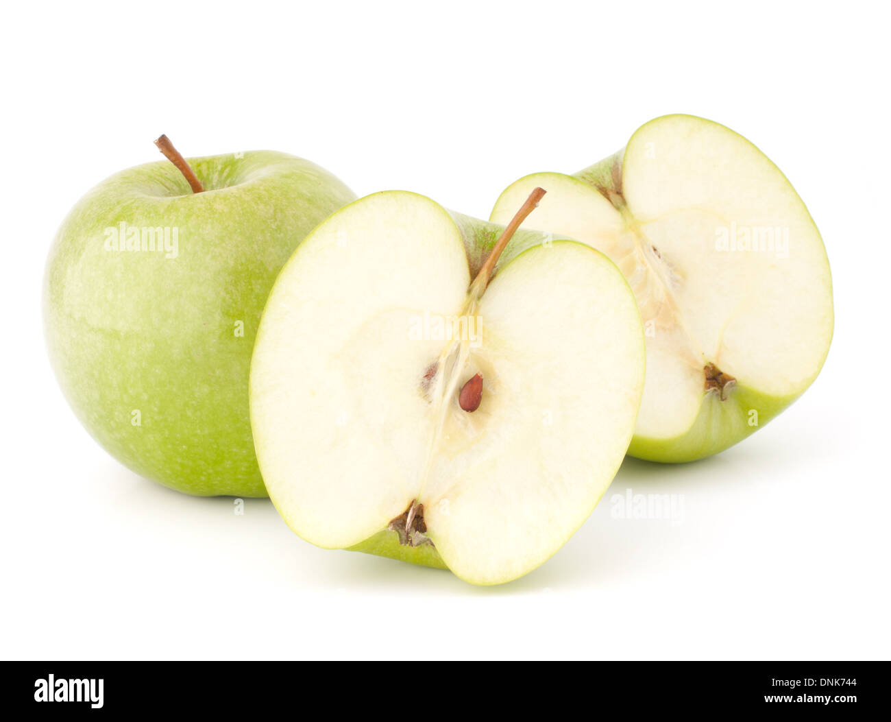 Green apple isolated on white background cutout Stock Photo - Alamy