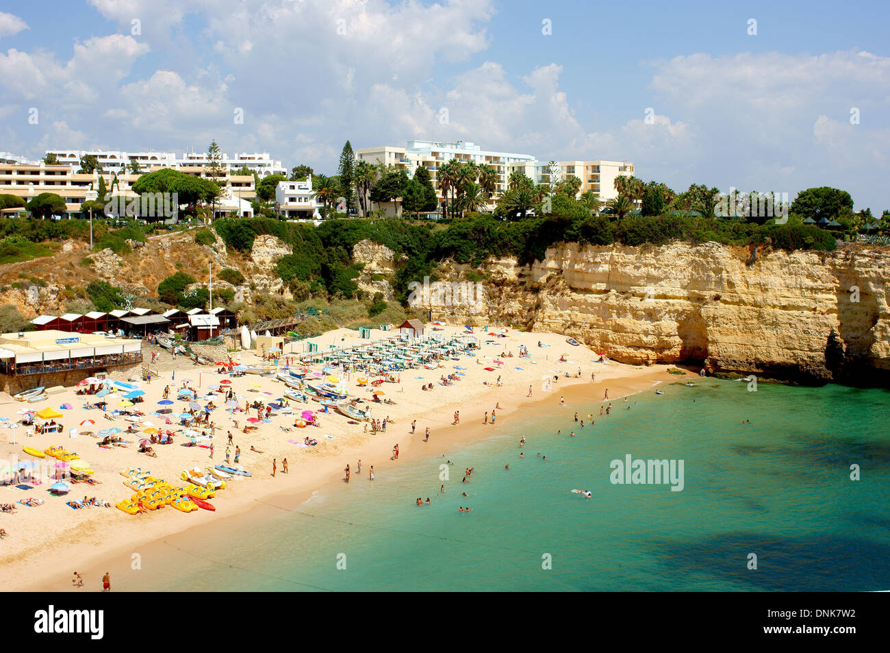 Cliffs and beach of Armacao de Pera Algarve Portugal Stock Photo