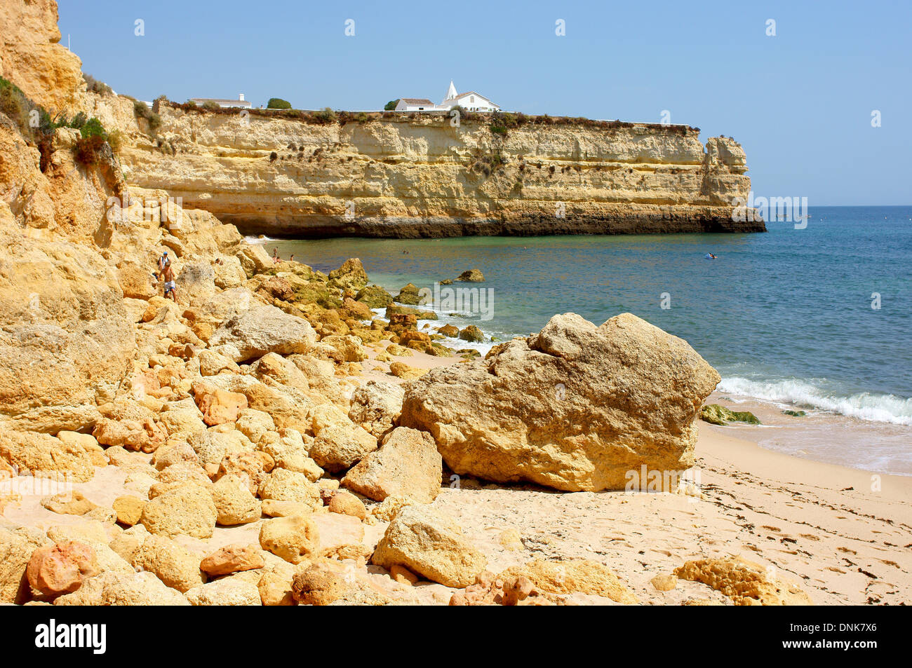 Cliffs and beach of Armacao de Pera Algarve Portugal Stock Photo