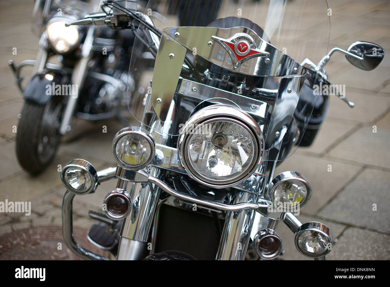 Kawasaki motor bike motor cycle Stock Photo