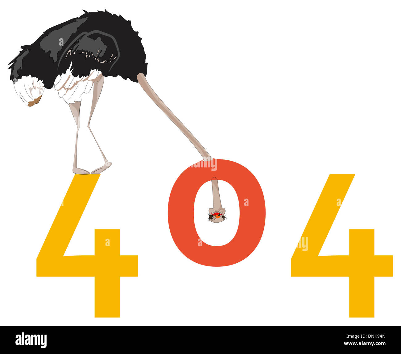 Illustrative representation of an ostrich view Stock Photo