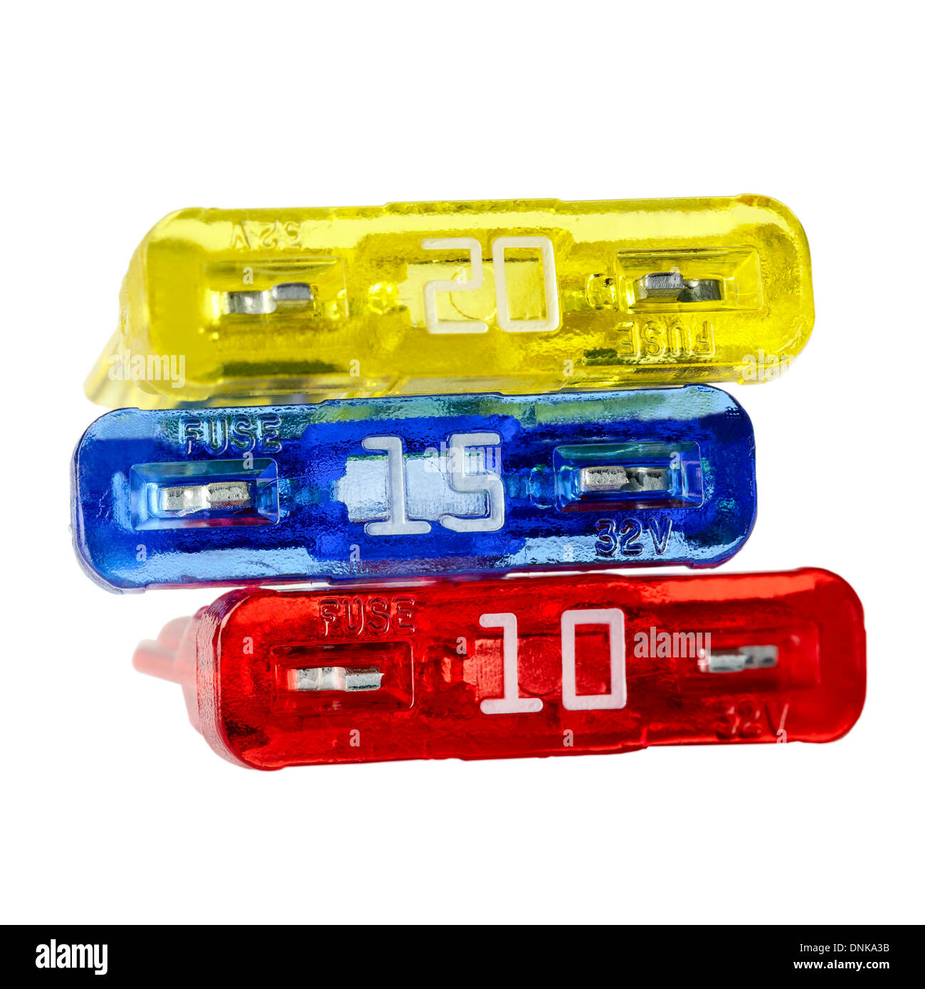 Varying amperage car fuses Stock Photo Alamy