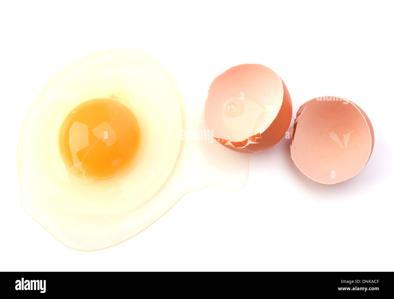 broken egg isolated on white background Stock Photo - Alamy