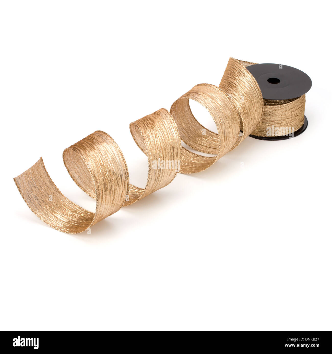 Gift ribbon bobbin isolated on white background Stock Photo - Alamy