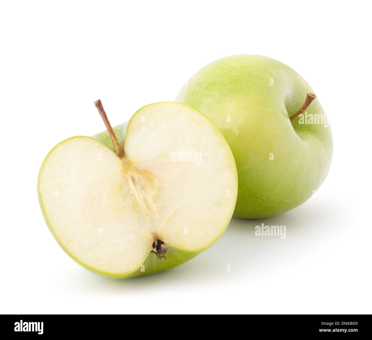 Green apple isolated on white background cutout Stock Photo - Alamy