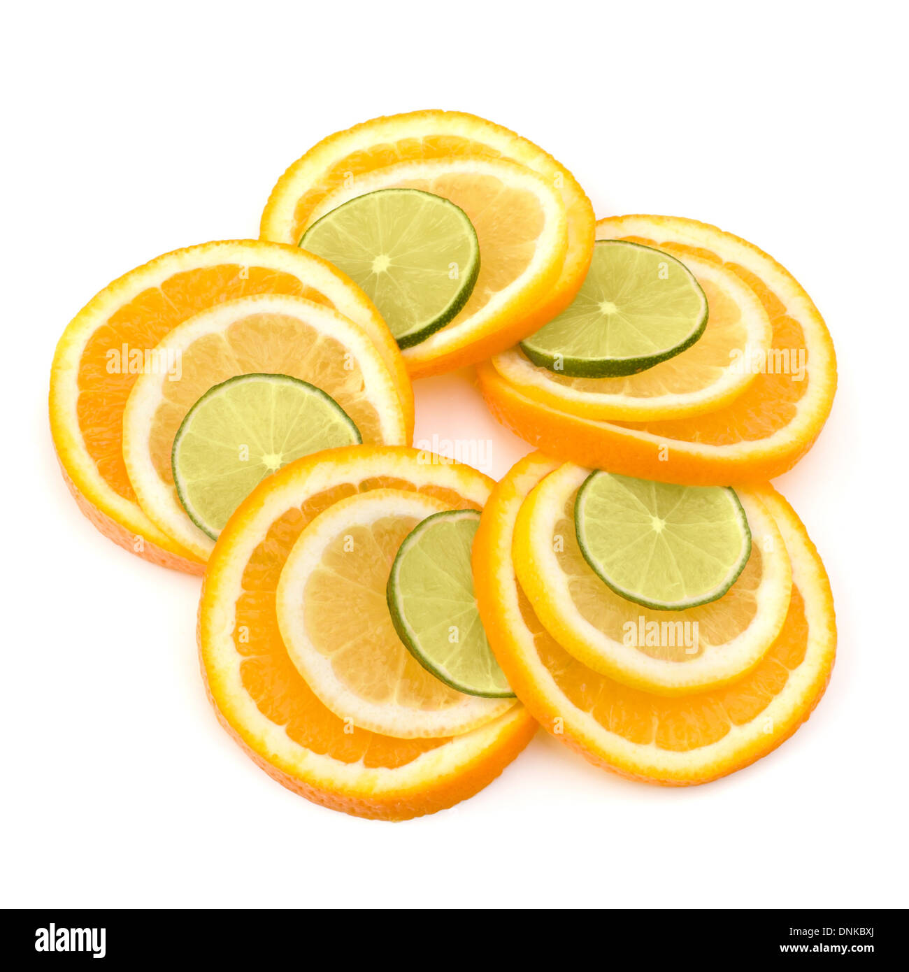 Citrus fruit slices isolated on white background Stock Photo - Alamy