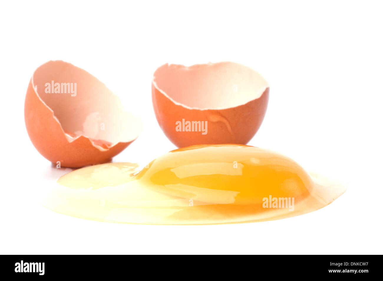 broken egg isolated on white background Stock Photo - Alamy