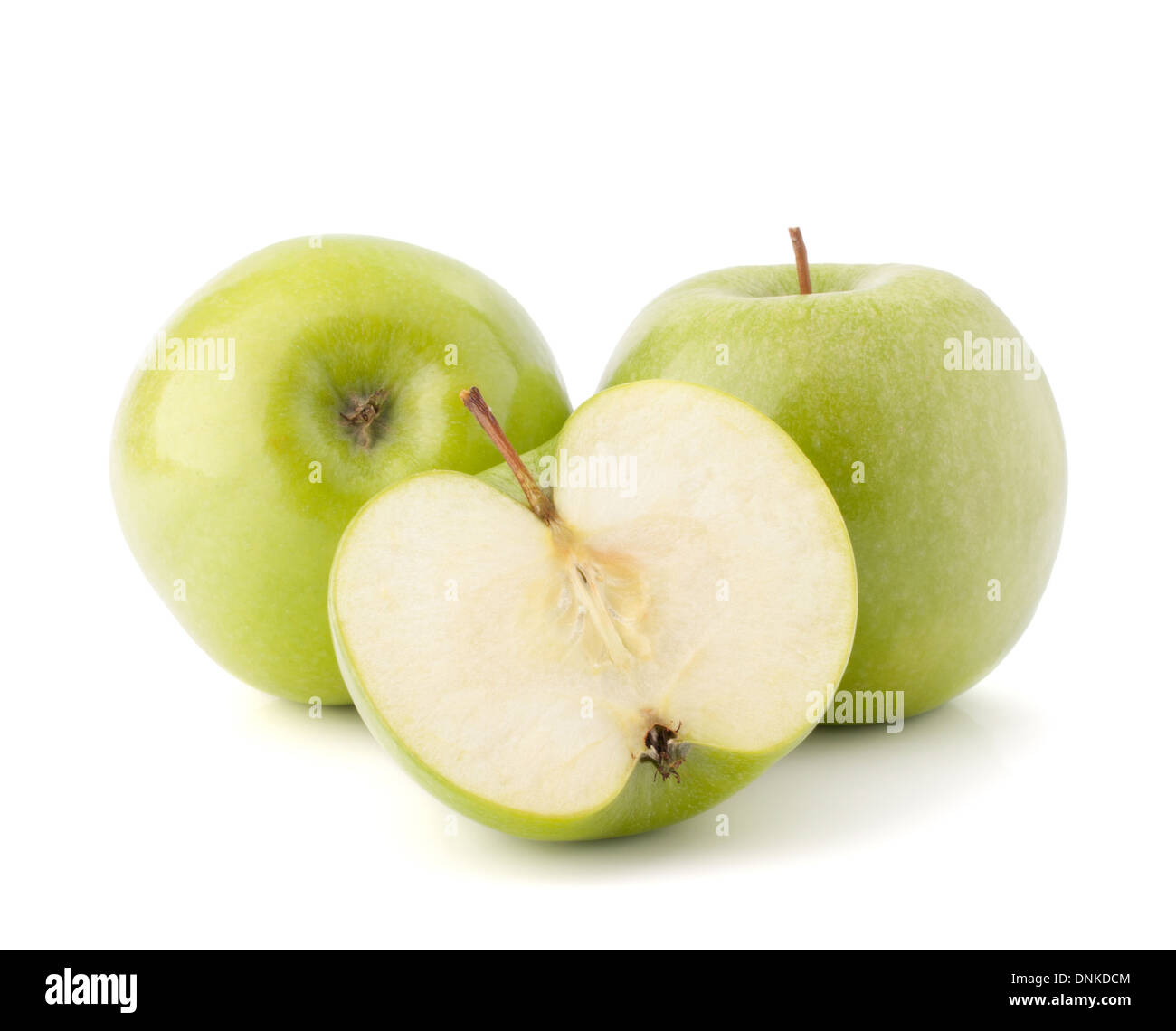 Green apple isolated on white background cutout Stock Photo - Alamy