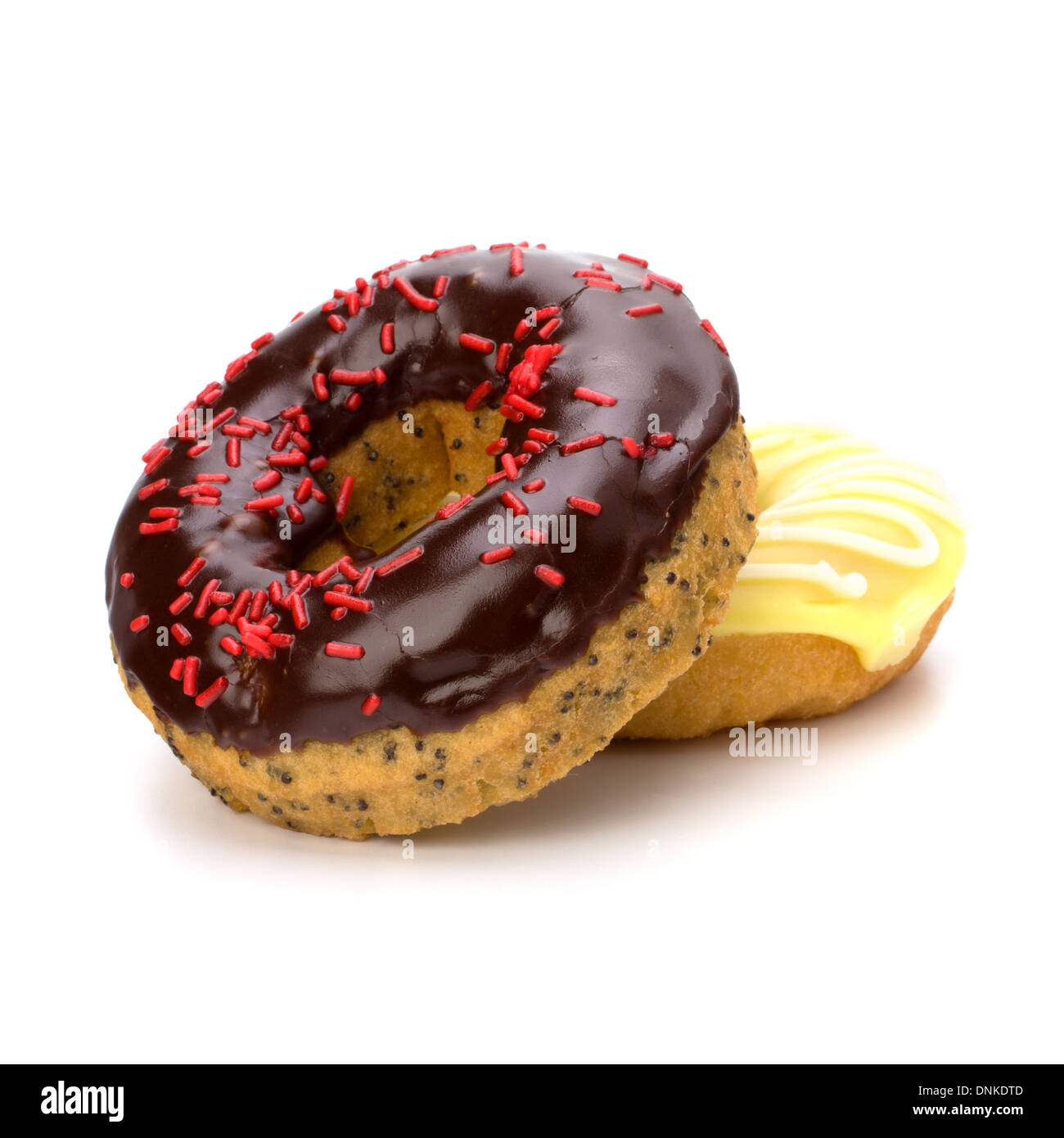 Delicious doughnuts isolated on white background Stock Photo - Alamy