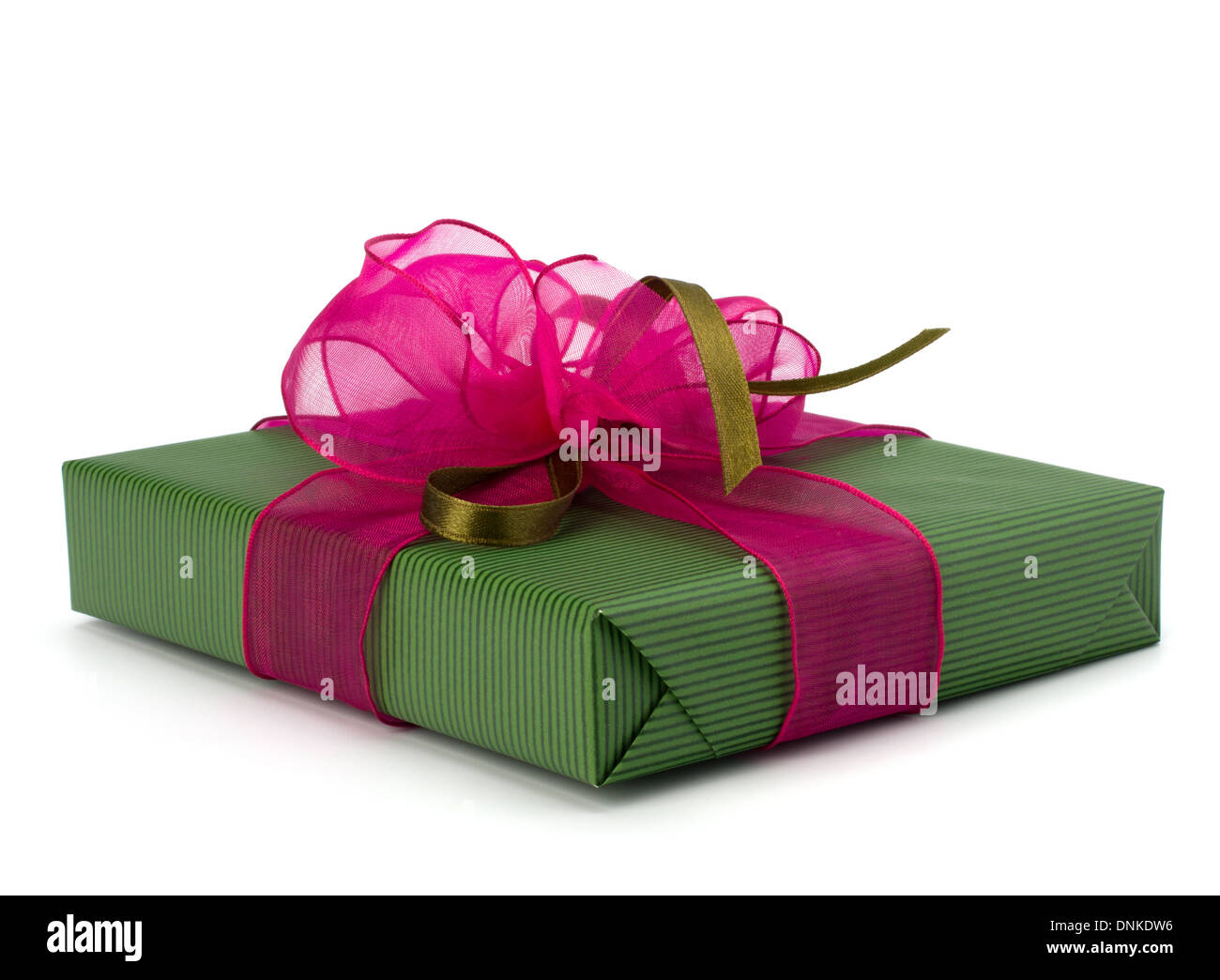 festive gift box isolated on white background Stock Photo - Alamy