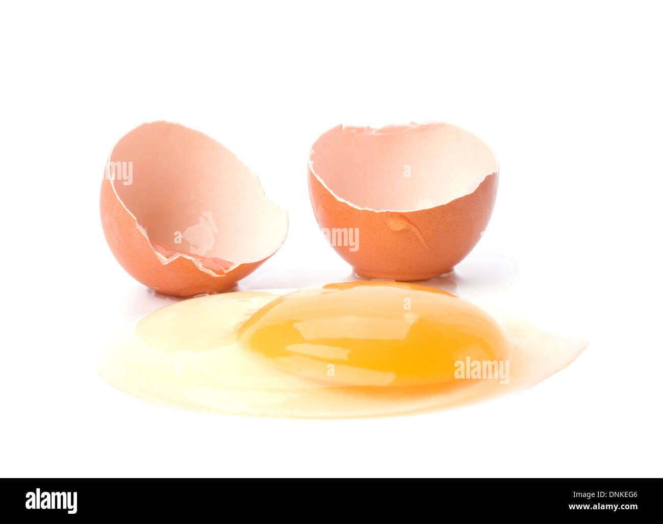 broken egg isolated on white background Stock Photo - Alamy