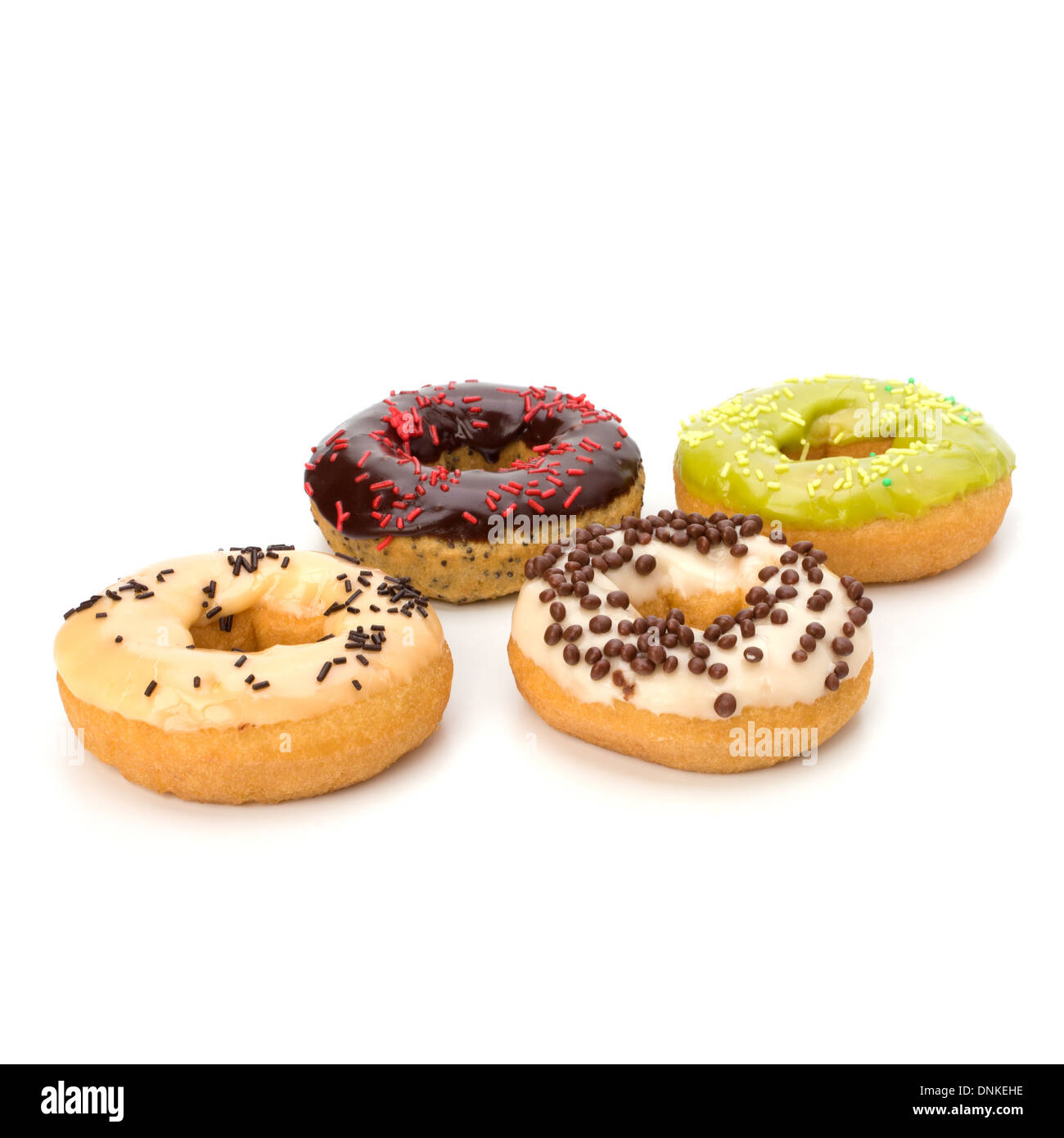 Delicious doughnuts isolated on white background Stock Photo - Alamy