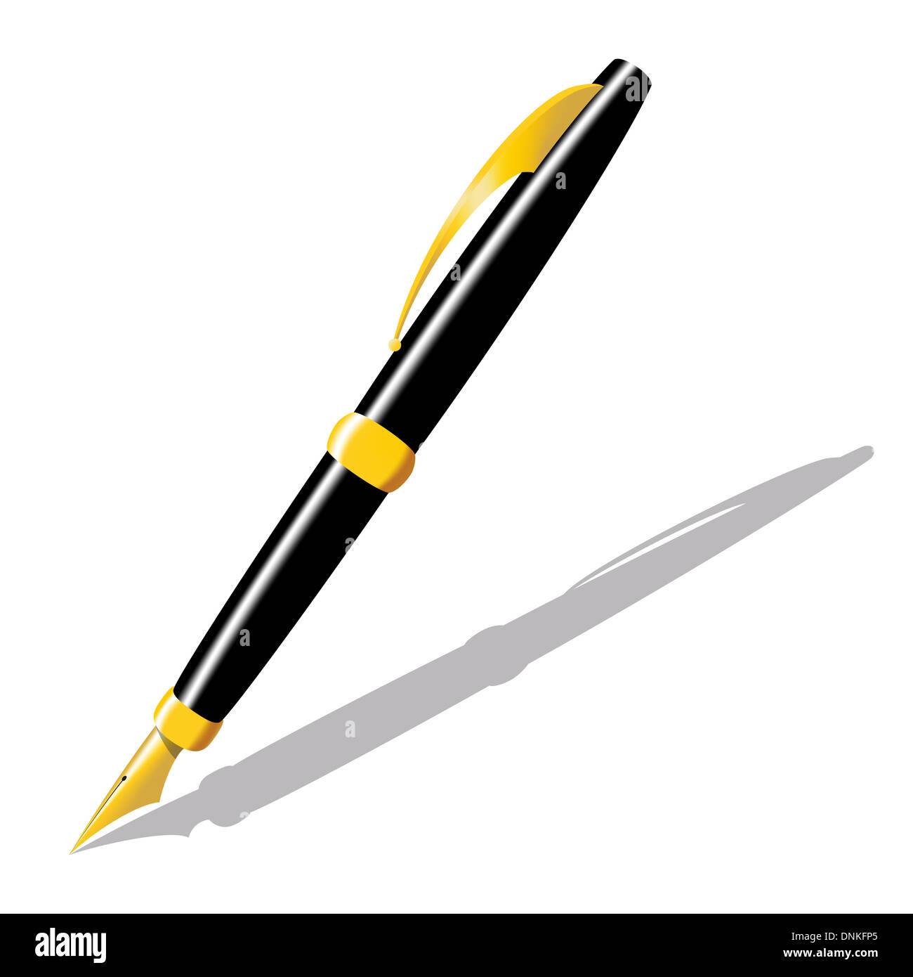 Gold pen, white background hires stock photography and images Alamy
