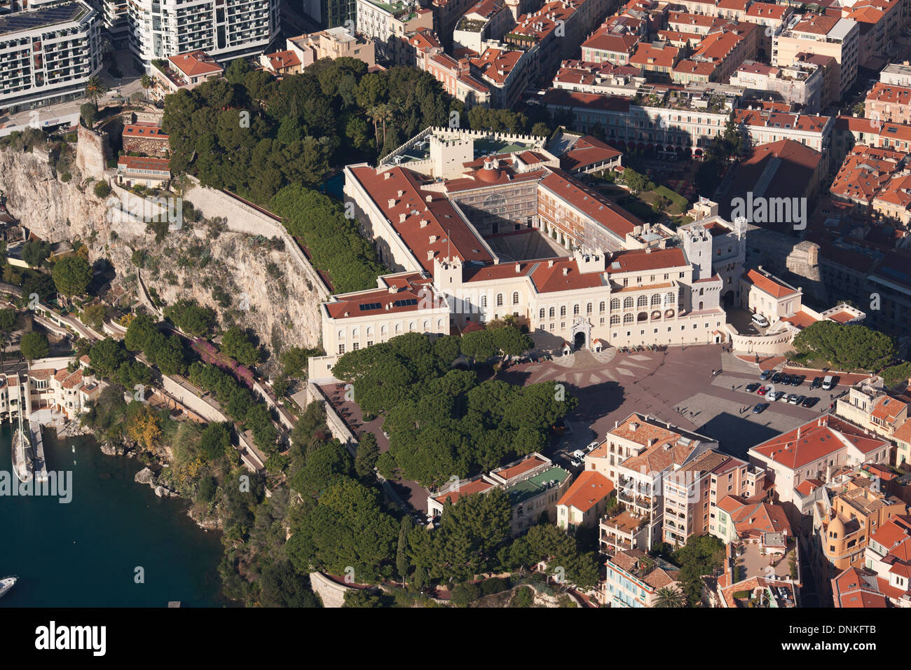 PRINCE'S PALACE (aerial view). District of MonacoVille also known as