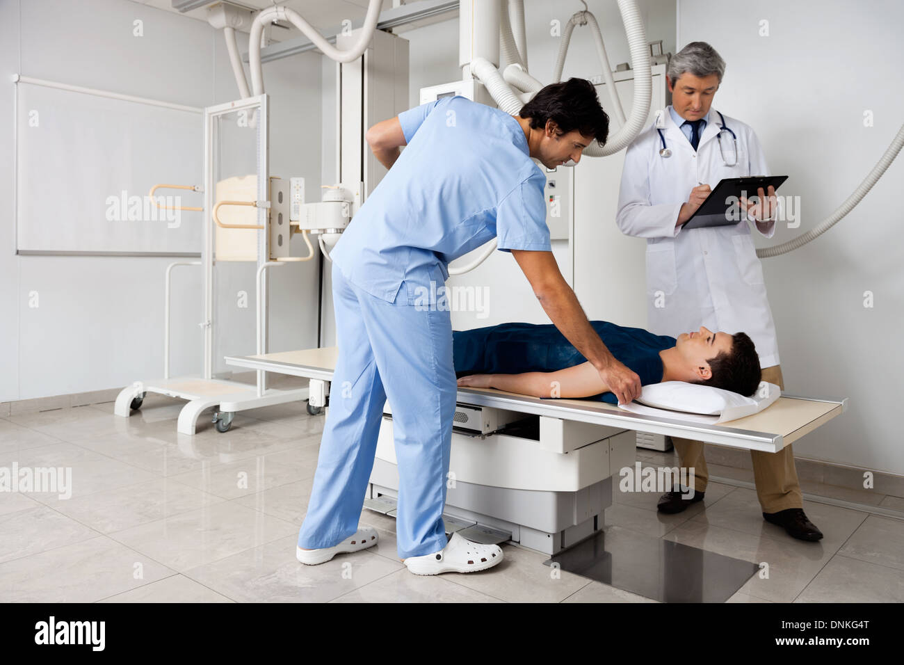 Young Male Patient Going Through Xray Test Stock Photo Alamy