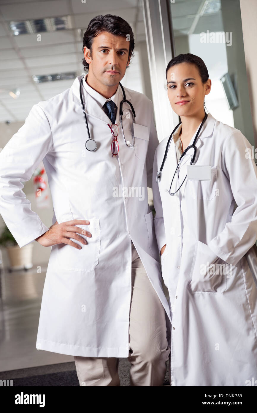 Confident doctor colleague standing hi-res stock photography and images ...