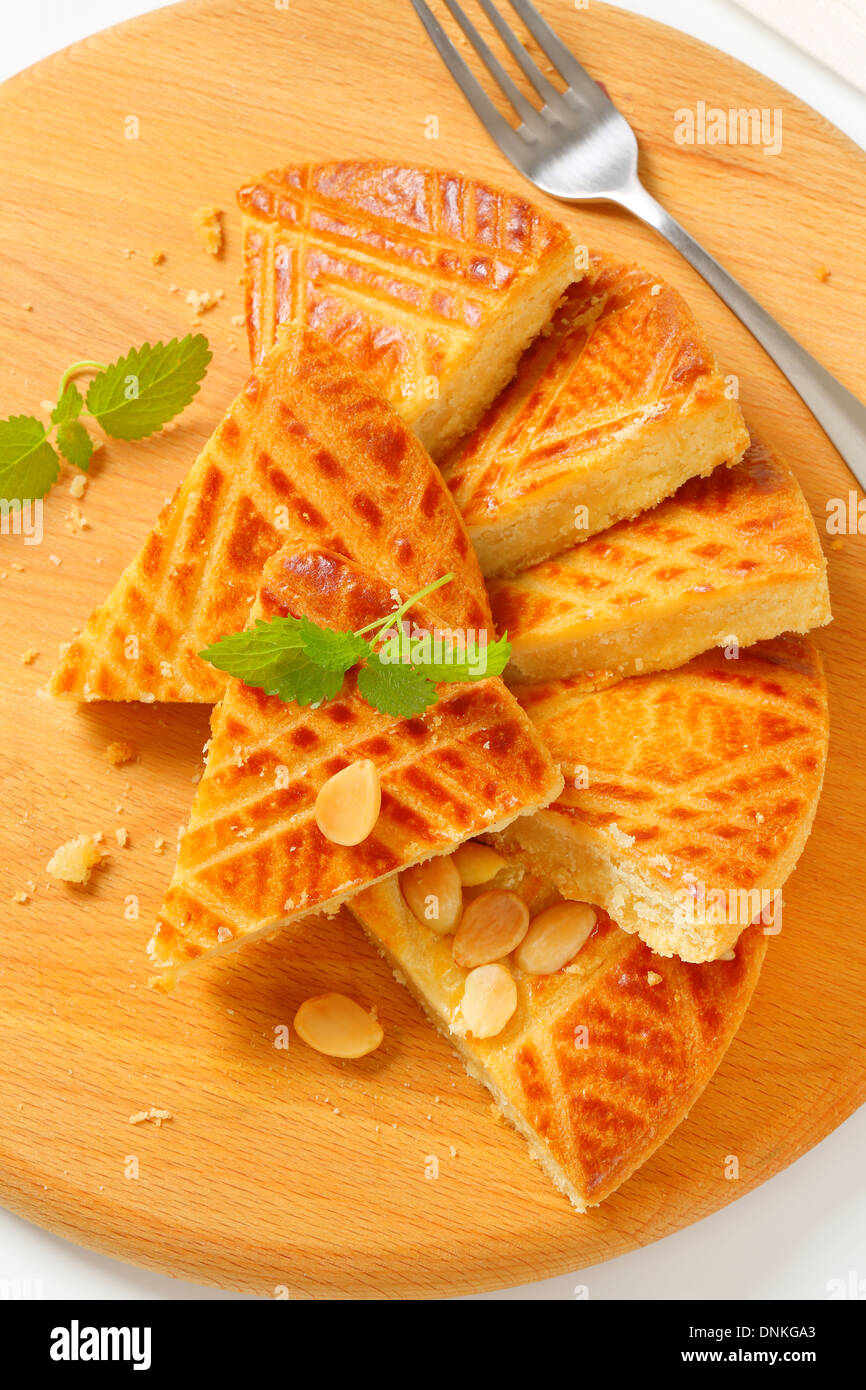 Slices of Dutch Almond Butter Cake (Boterkoek Stock Photo Alamy