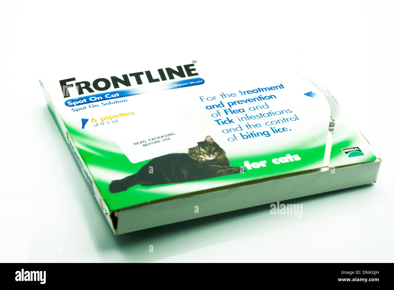 frontline flea treatment for cats in box cut out white background copy