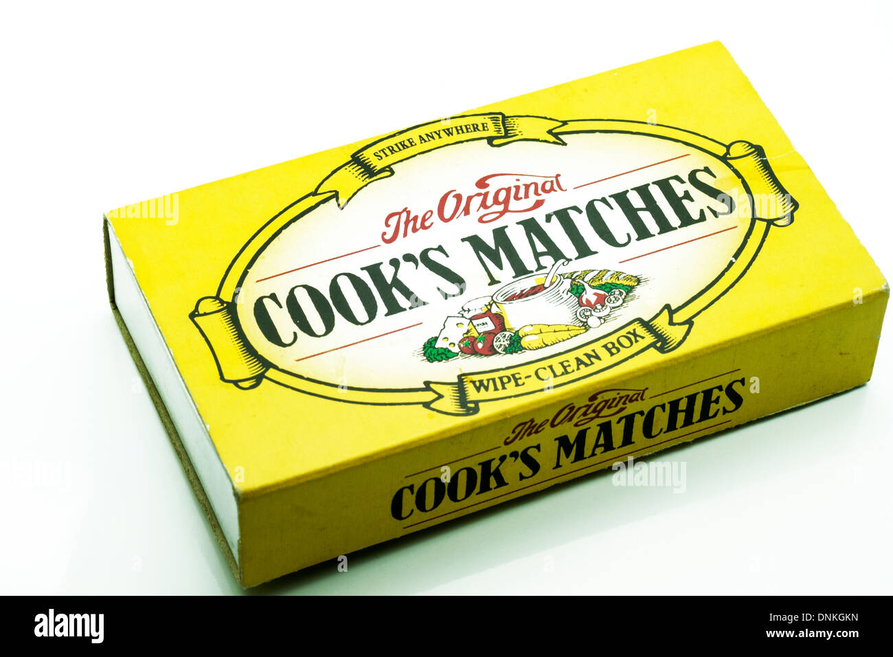 box of matches original cook's cut out white background copy space single one Stock Photo
