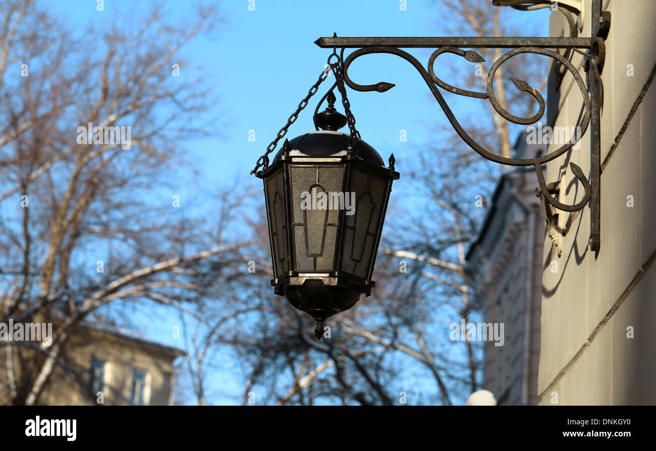 Vintage lantern on the wall hi-res stock photography and images - Alamy