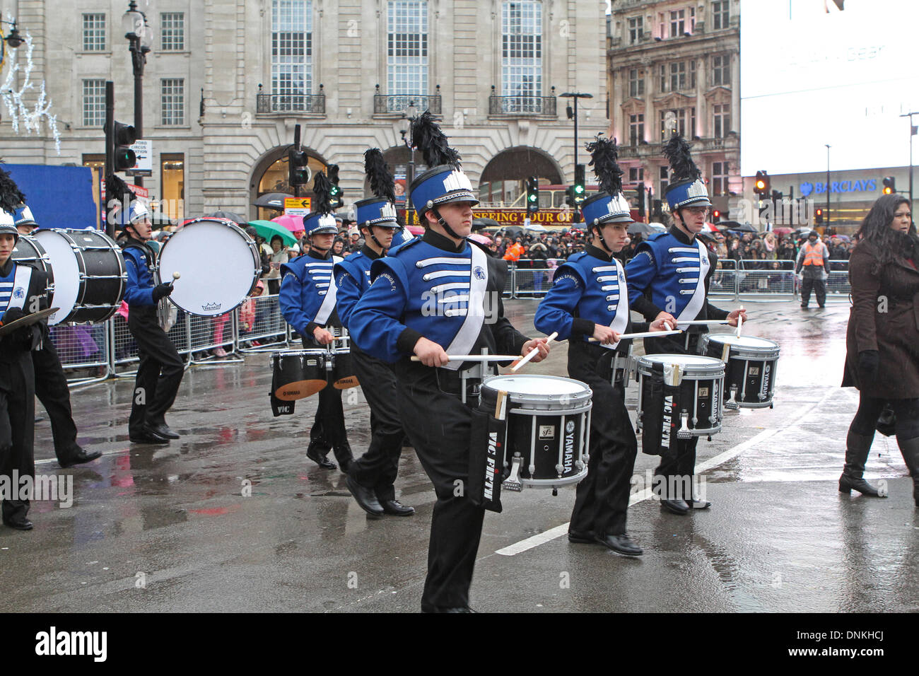 London,UK,1st January 2014,J.P Taravella high school from Florida playing at the London's New Year's Day Parade 201 Credit: Keith Larby/Alamy Live News Stock Photo