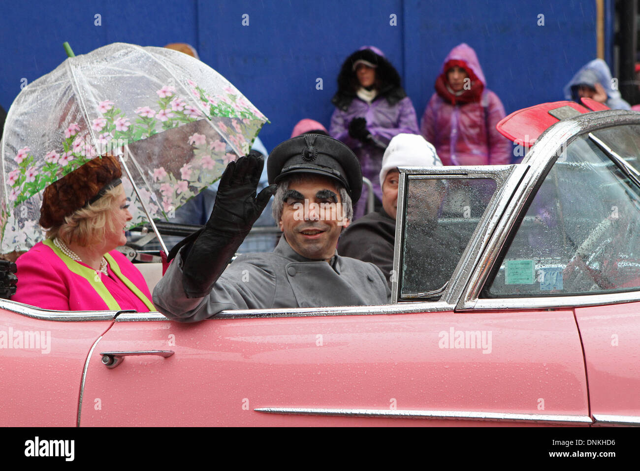 London,UK,1st January 2014,Lady Penelope from thunderbirds at the London's New Year's Day Parade 2014 Credit: Keith Larby/Alamy Live News Stock Photo