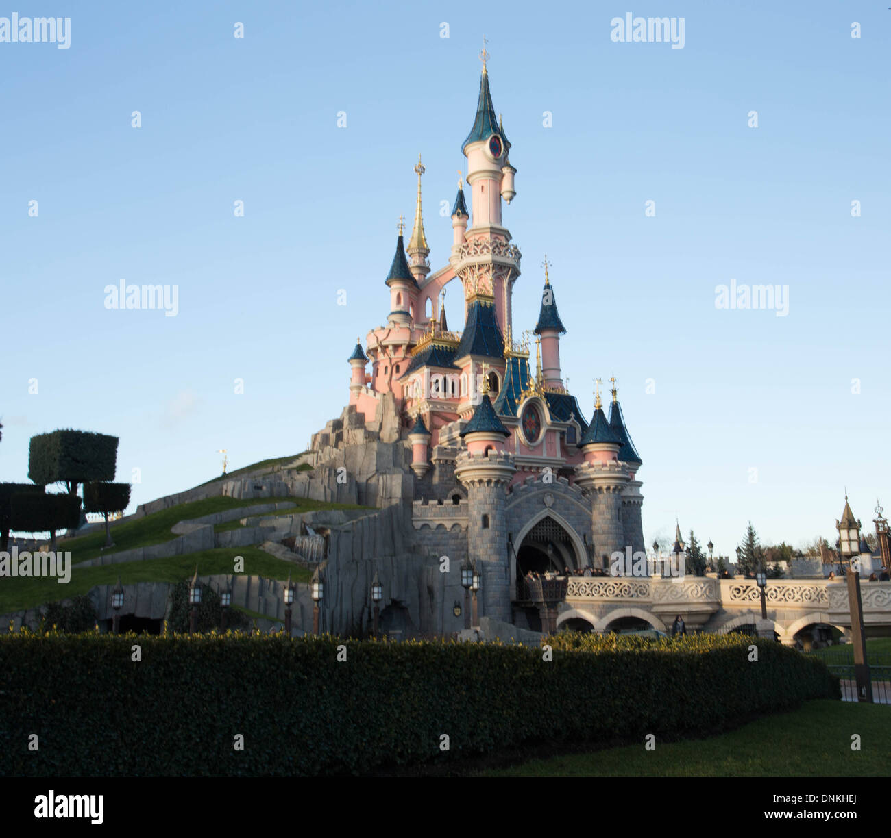 Euro Disney Castle Paris France Stock Photo