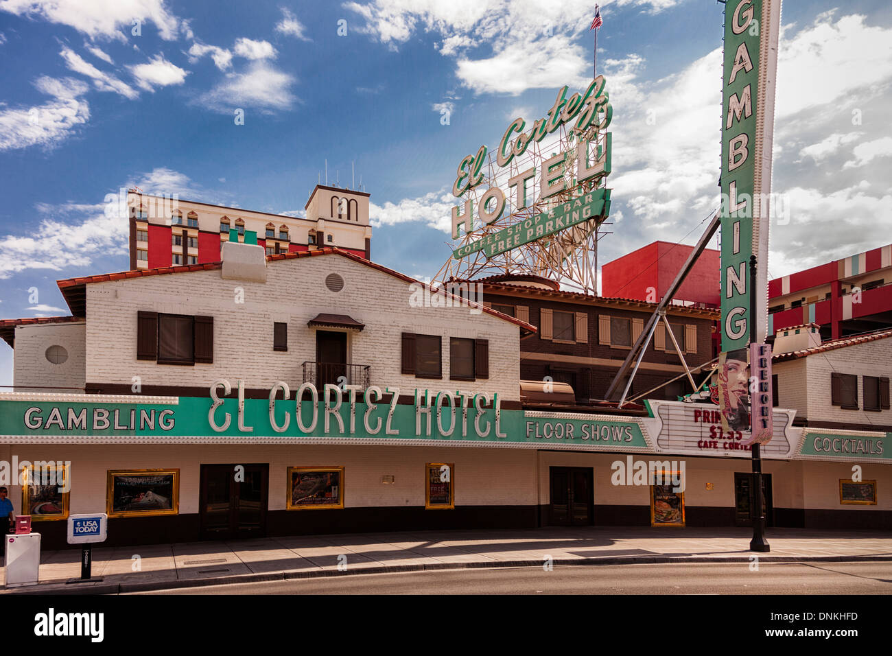 El Cortez Hotel on Fremont street in Downtown Las Vegas,Nevada,USA Stock Photo