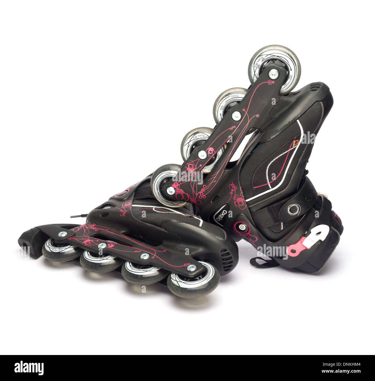 Roller blades cutout isolated on white background Stock Photo