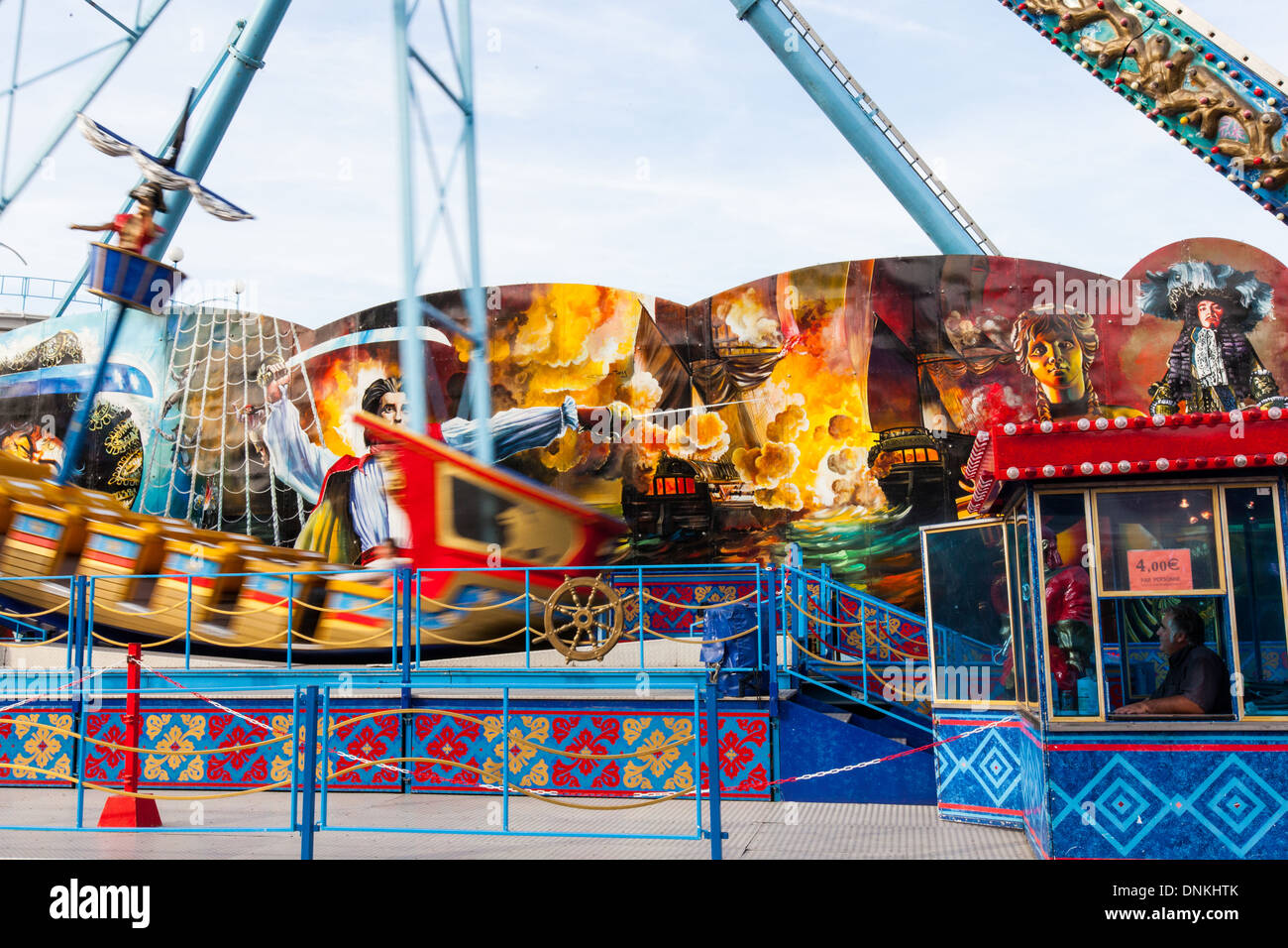 The Fete Neu Neu is a traditional funfair in Paris. It is an ancient festival set up by  Napoleon June 10, 1815. Stock Photo