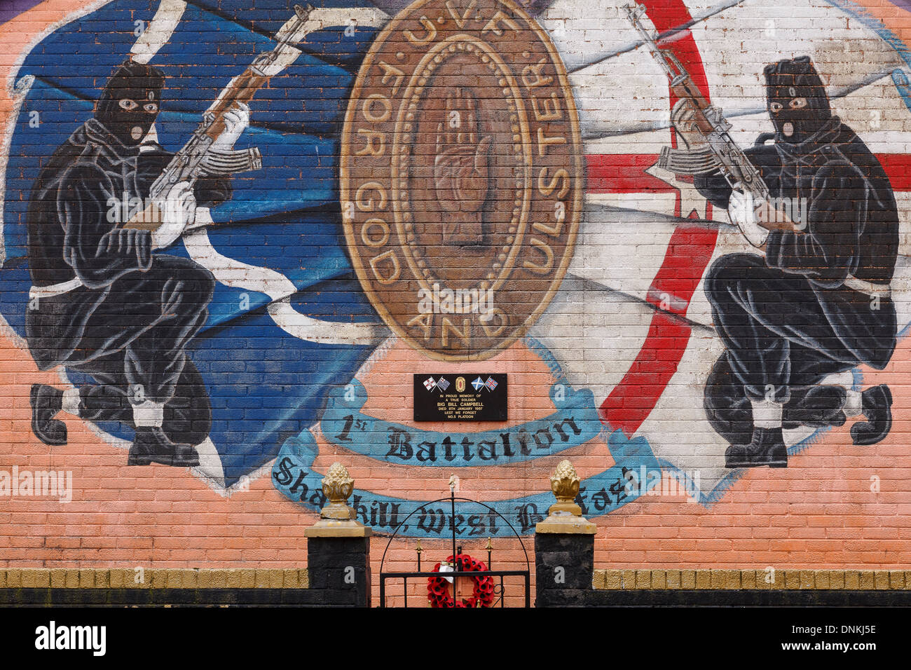 Political wall murals, Belfast, North Ireland, United Kingdom Stock Photo