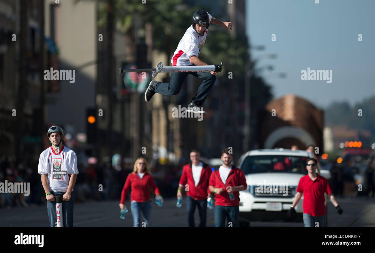 Los Angeles, USA. 1st Jan, 2014. The 125th Tournament of Roses Parade is held in the streets of Pasadena of Los Angeles, the United States, Jan. 1, 2014. Credit:  Yang Lei/Xinhua/Alamy Live News Stock Photo