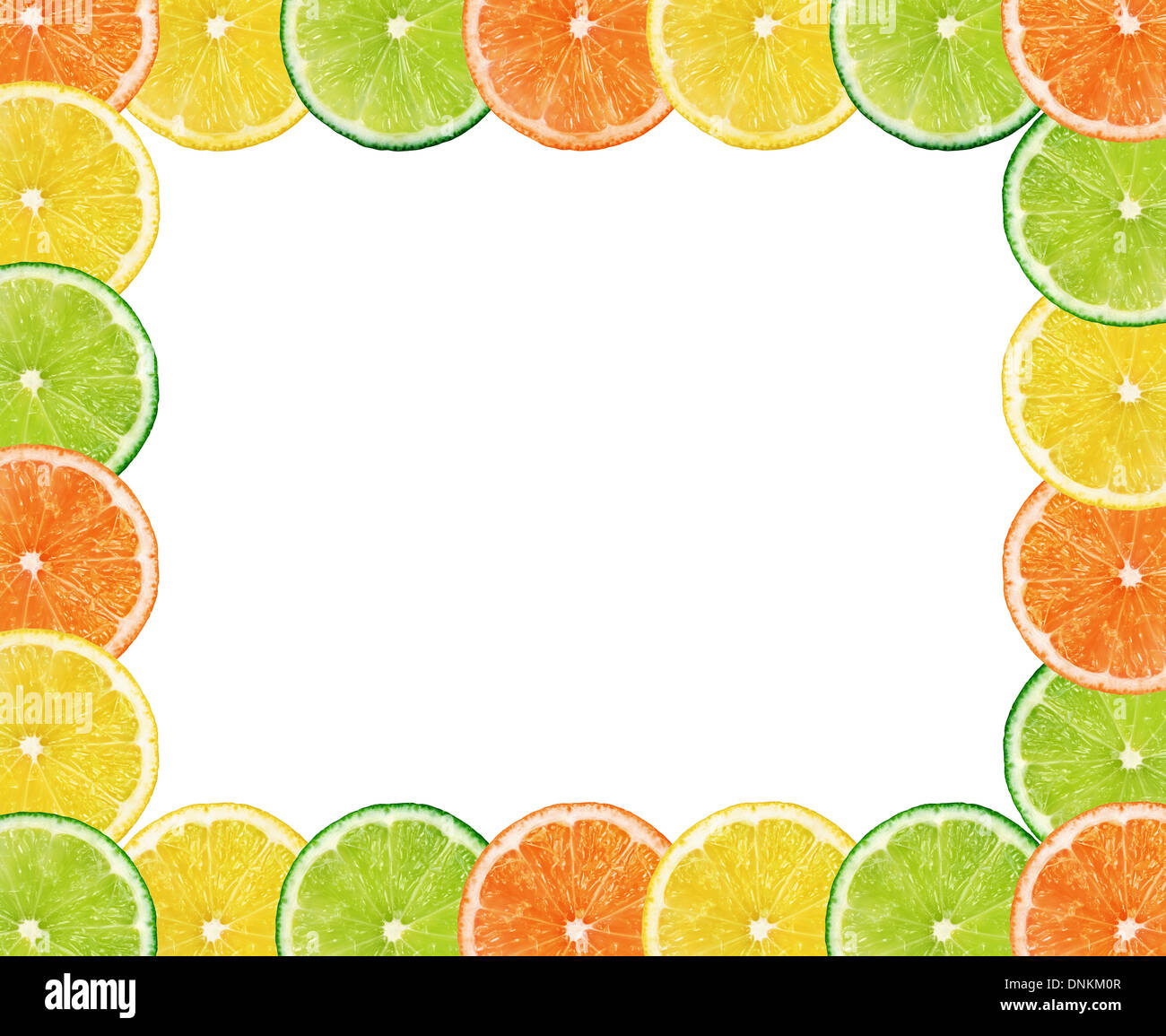 Slices of fresh citrus fruits isolated on white background Stock Photo ...