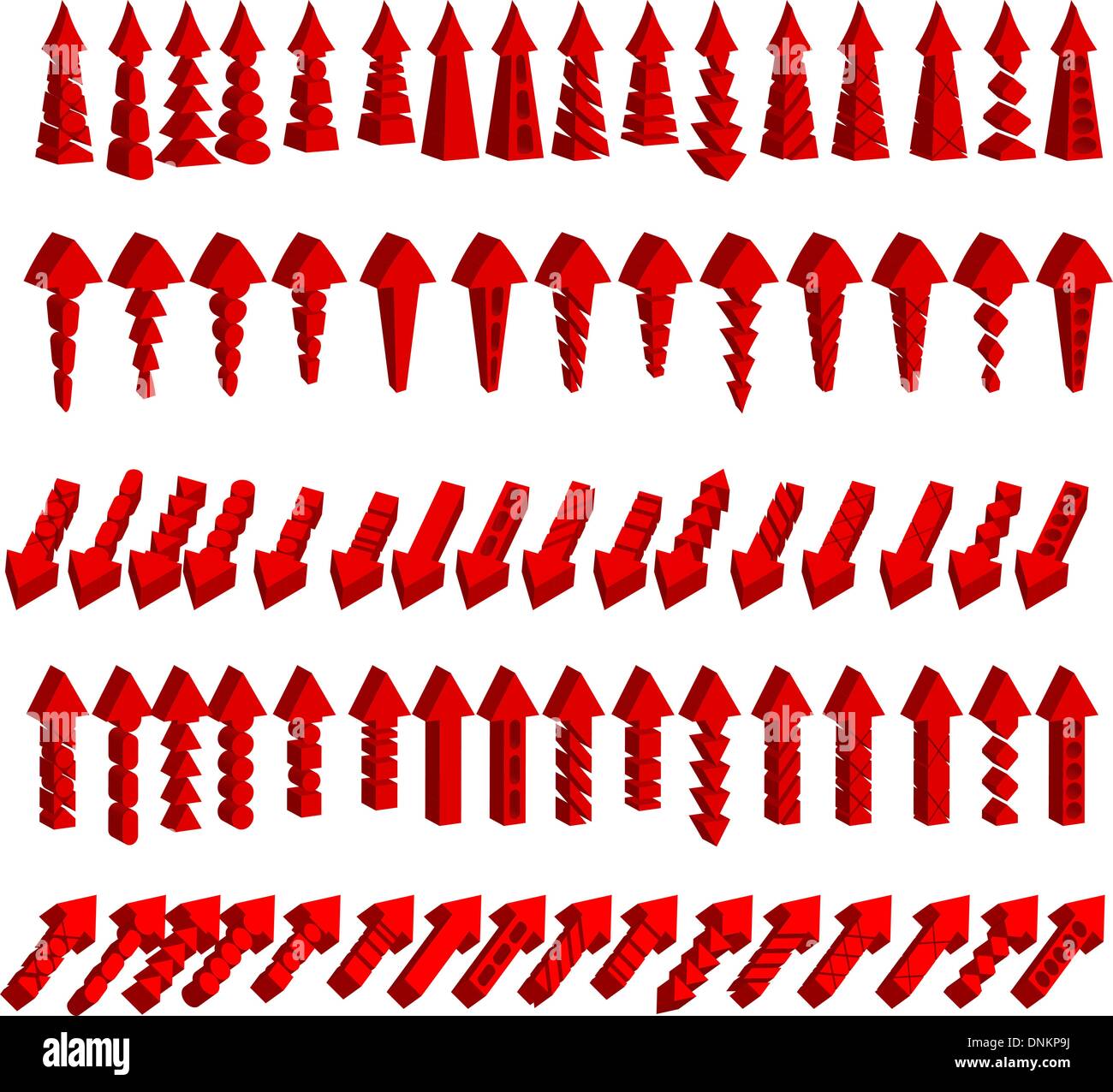 Vector set of red arrows Stock Vector Image & Art - Alamy