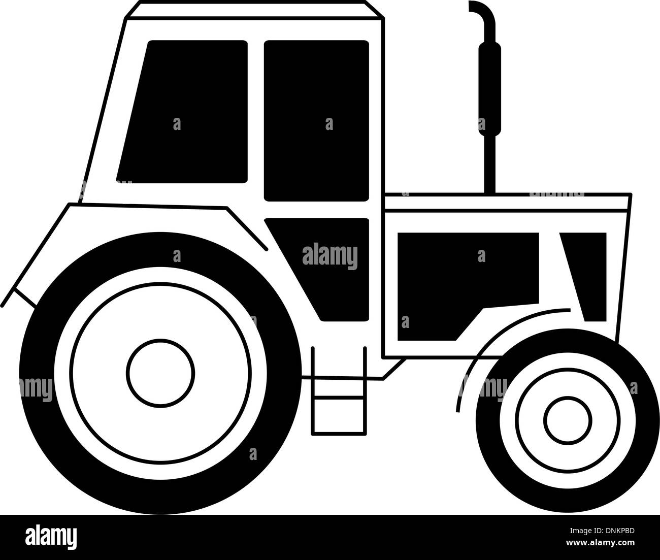 vector illustration with a tractor Stock Vector Image & Art - Alamy