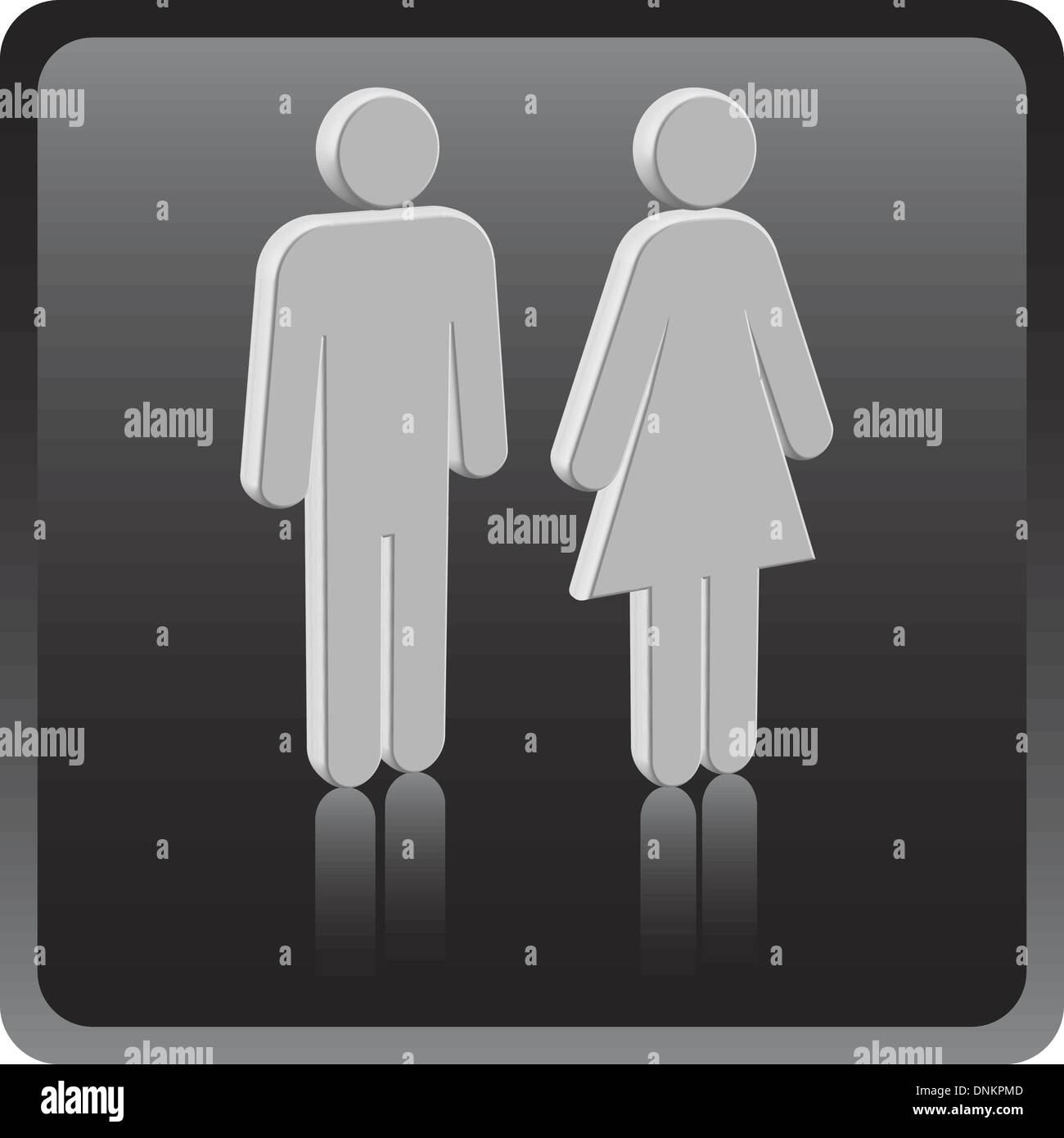 Vector Man & Woman icon over gray background Stock Vector Image & Art ...