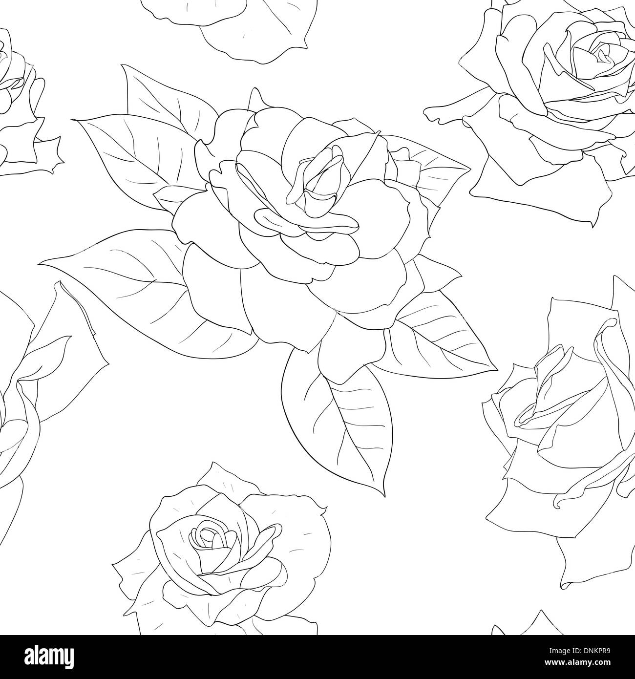 Seamless wallpaper with beautiful flowers Stock Vector Image & Art - Alamy
