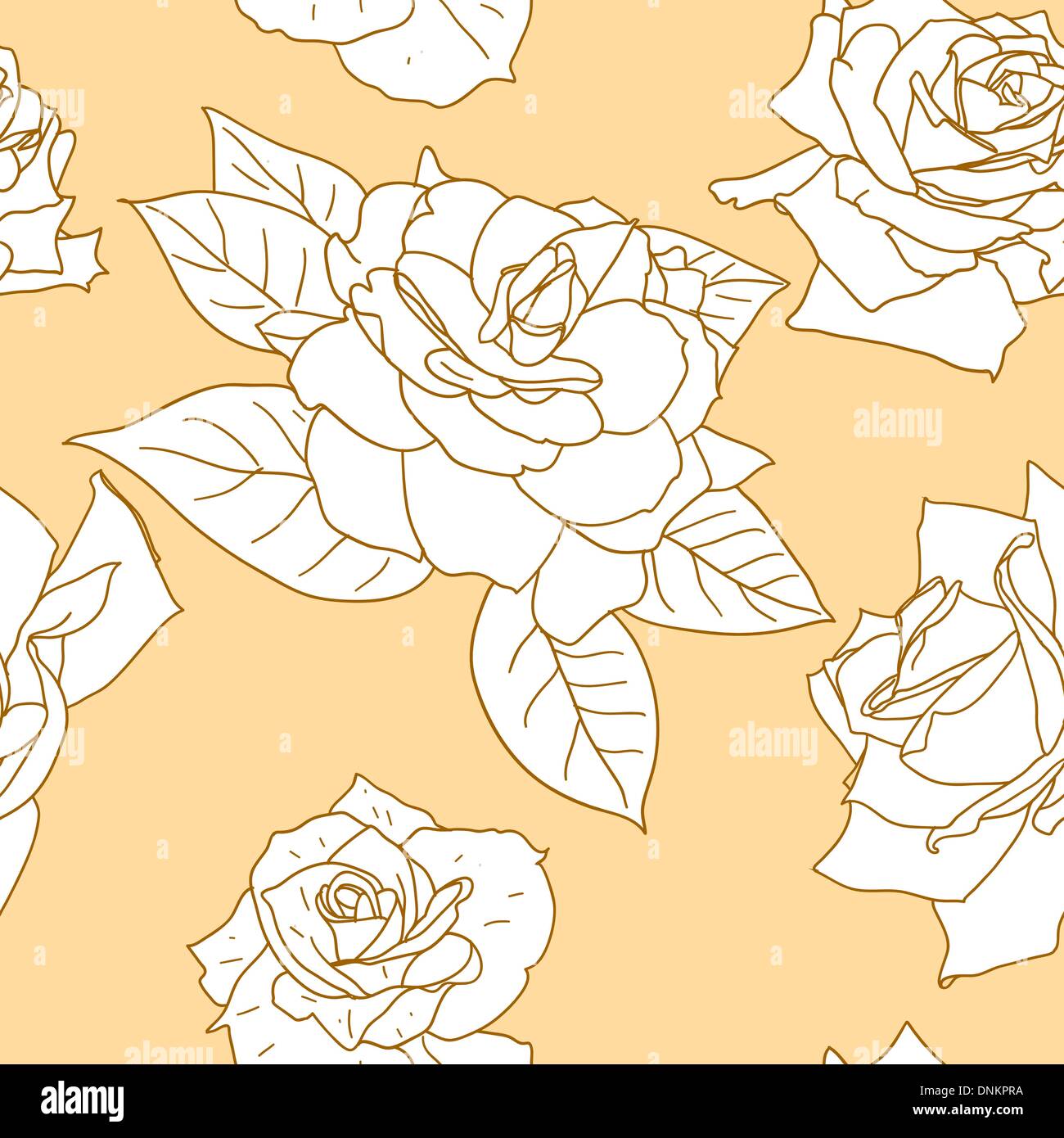 Seamless wallpaper with beautiful flowers Stock Vector Image & Art - Alamy