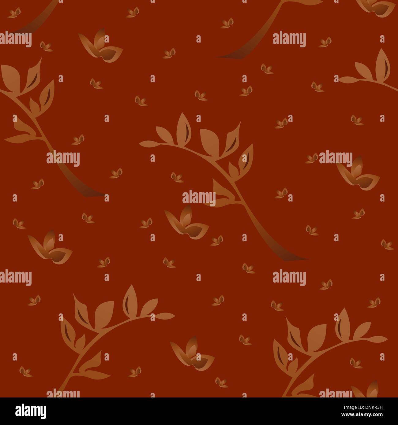 Seamless wallpaper a seam with flower and leaves Stock Vector Image ...