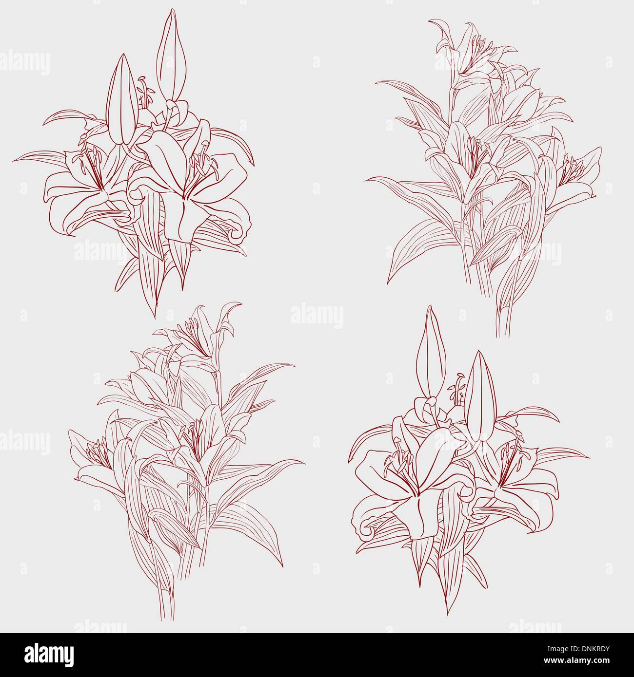 Set of in hand drawn style. Vector illustration Stock Vector Image ...