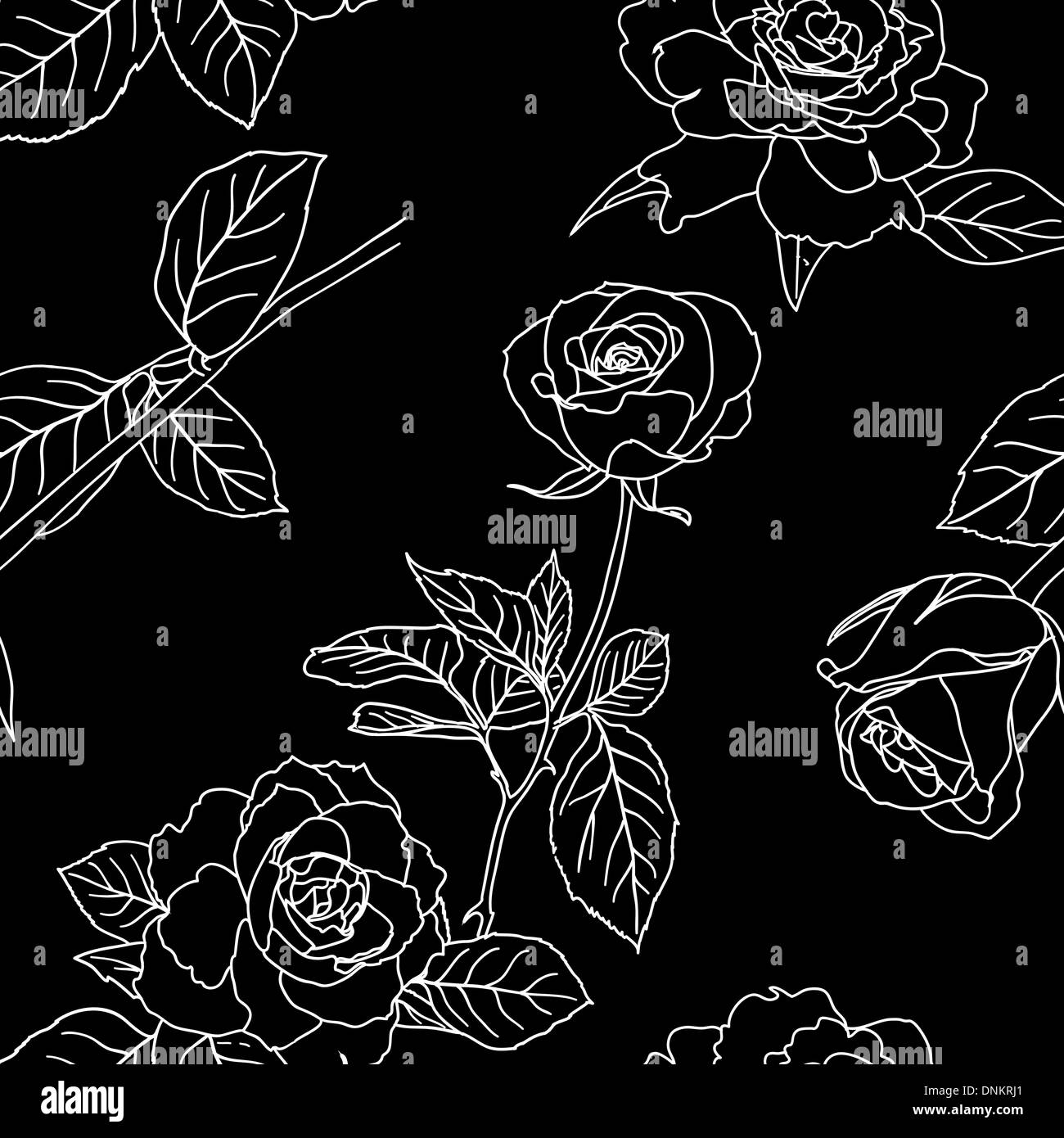 Seamless wallpaper with rose flowers Stock Vector Image & Art - Alamy