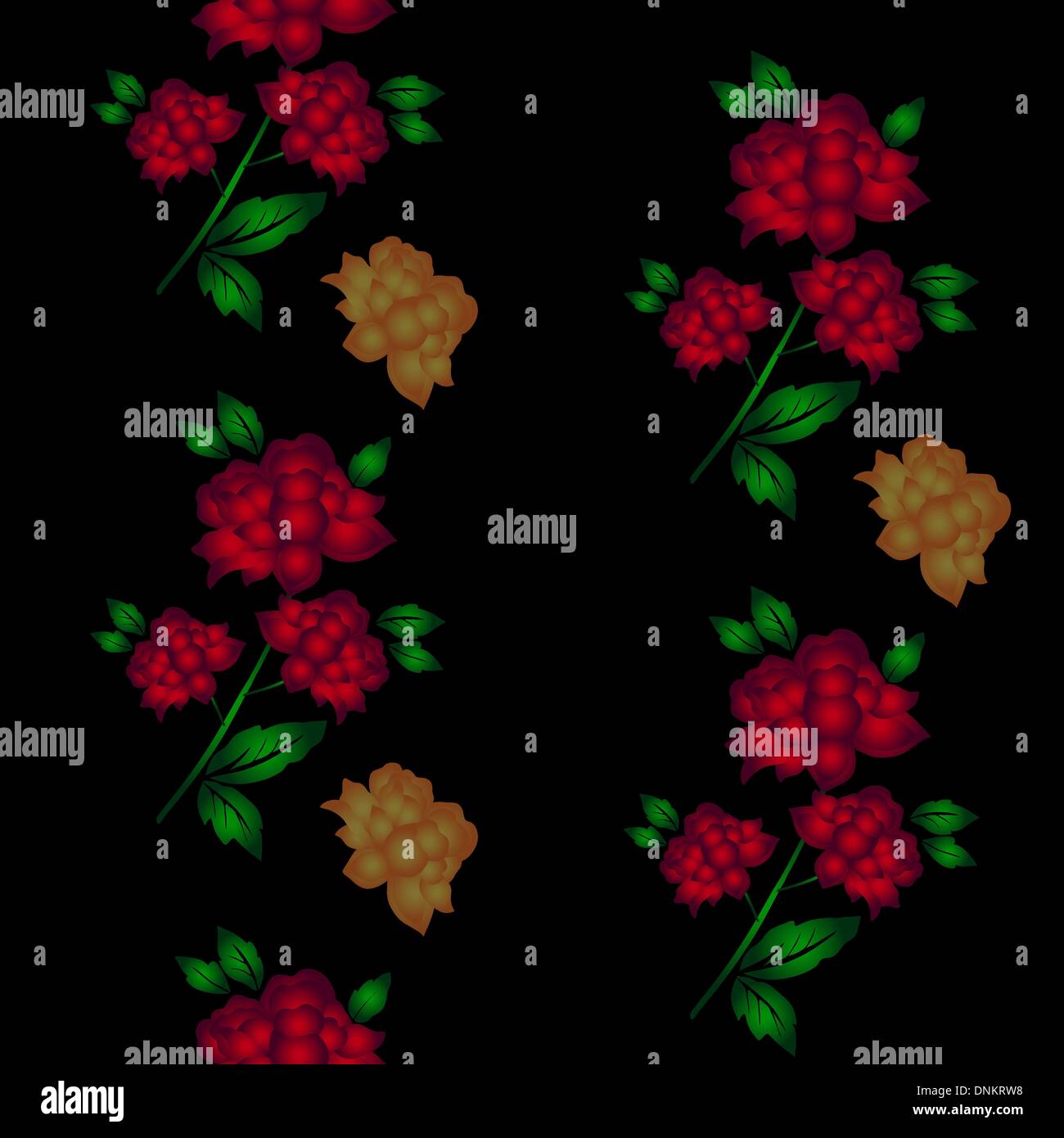 Seamless wallpaper a seam with flower and leaves eps10 Stock Vector ...