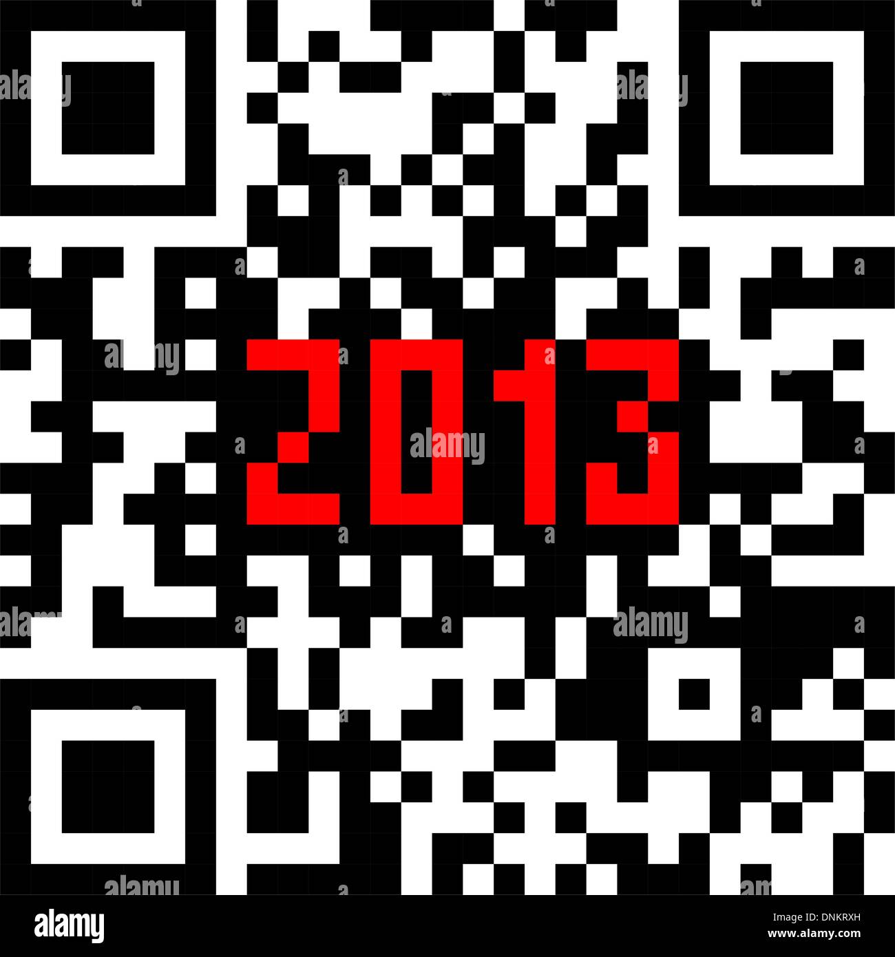 2013 New Year counter, QR code vector. Stock Vector