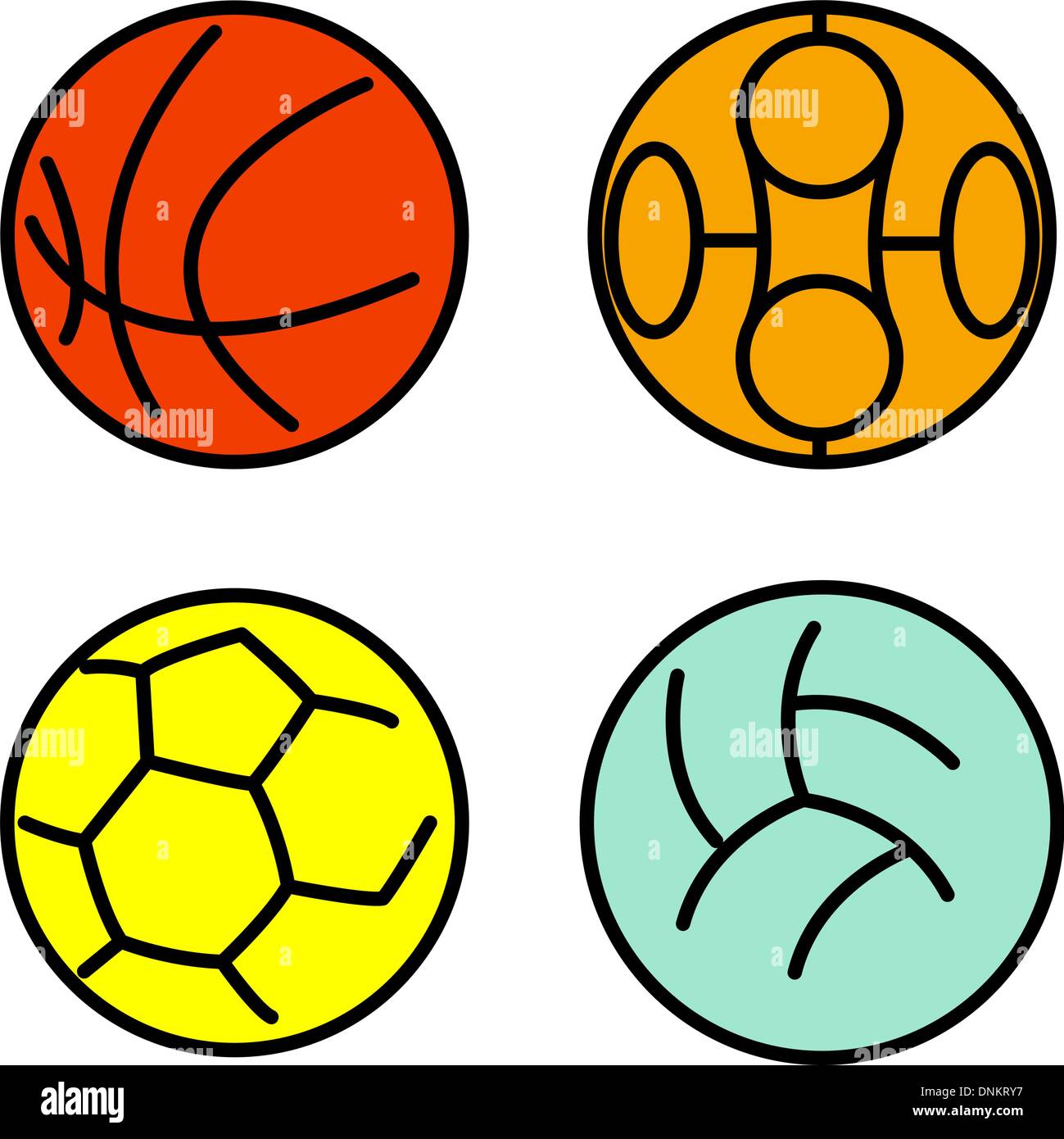 Set sport balls. Vector illustration Stock Vector Image & Art Alamy