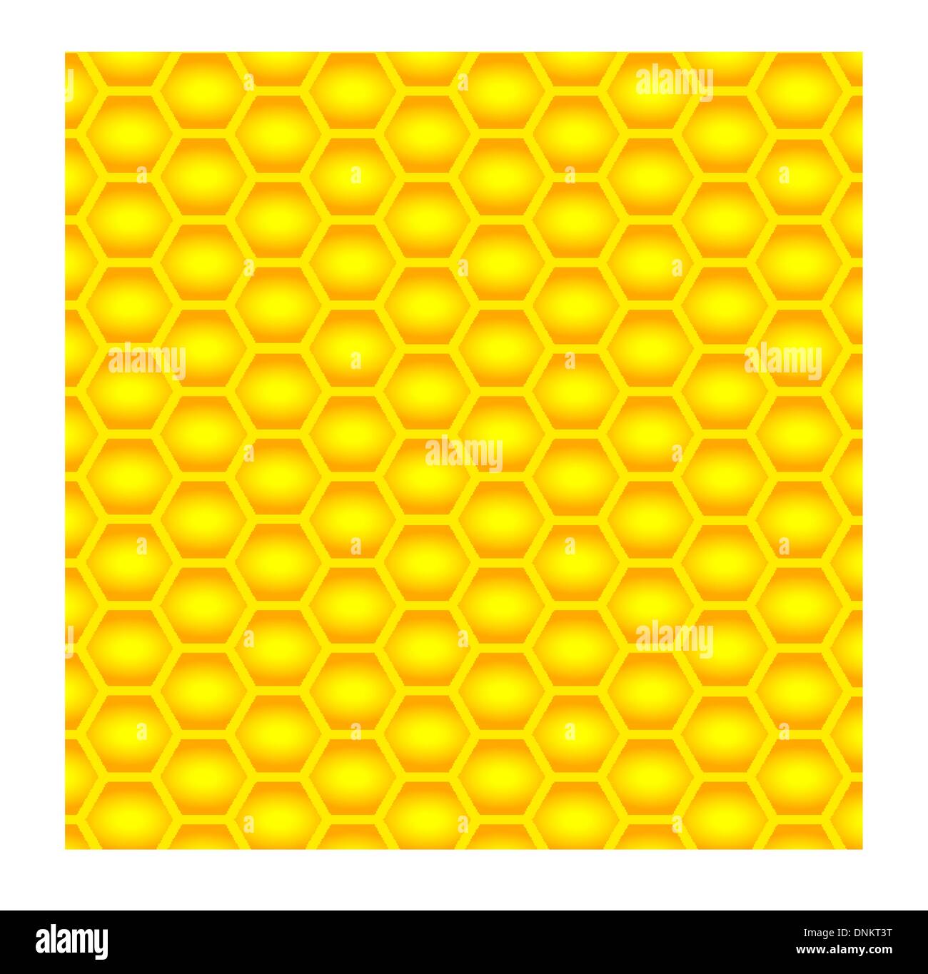 Golden cells of a honeycomb pattern. Vector illustration Stock Vector ...