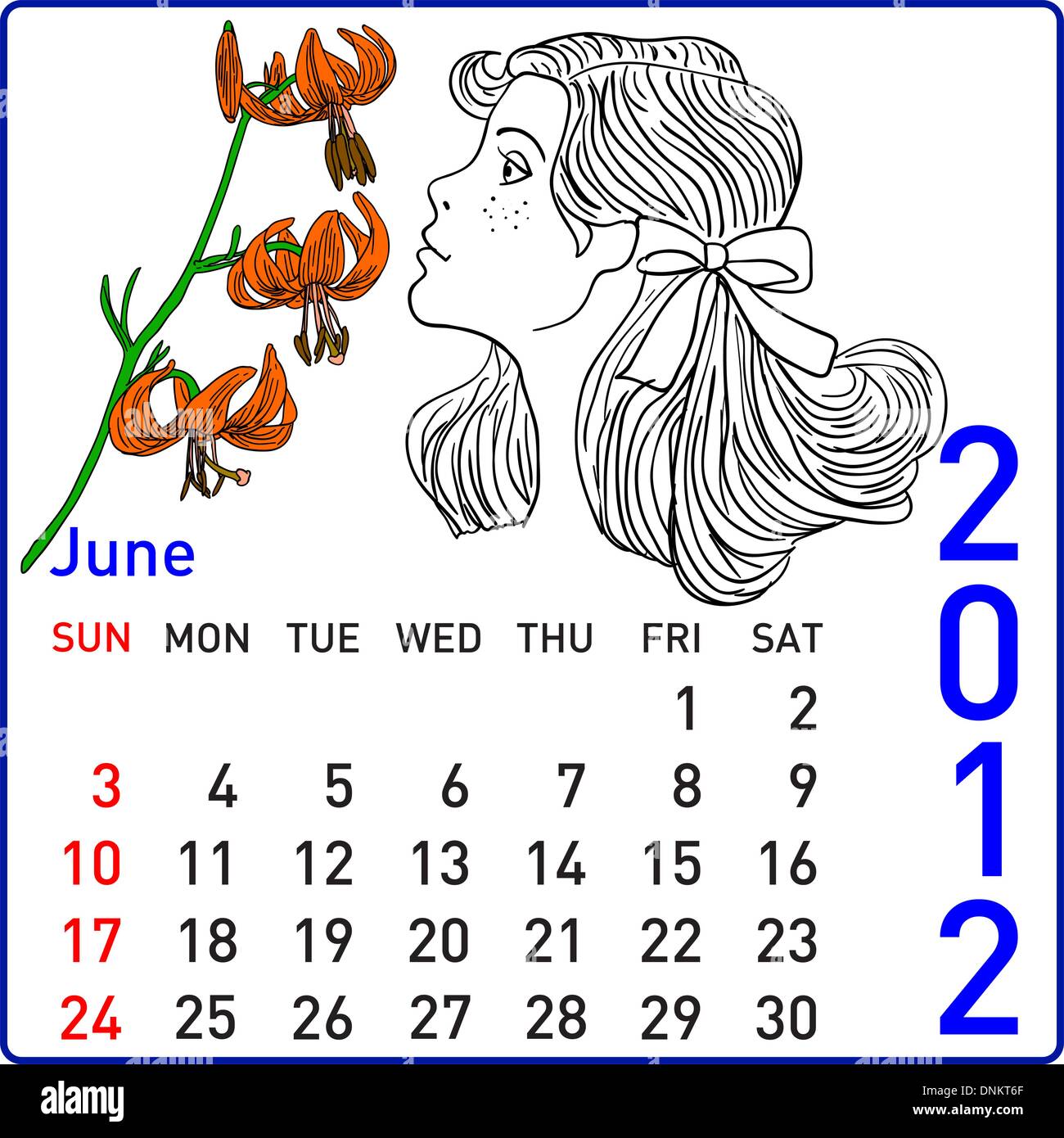 June 2012 Stock Vector Images Alamy