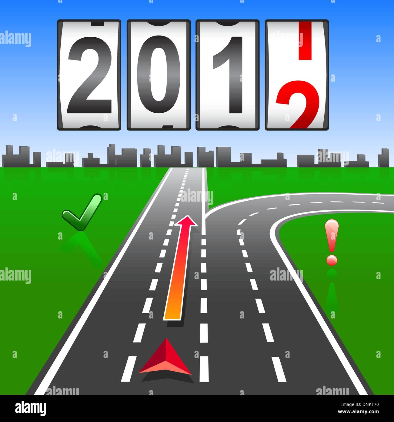 2012 New Year counter, vector. Stock Vector