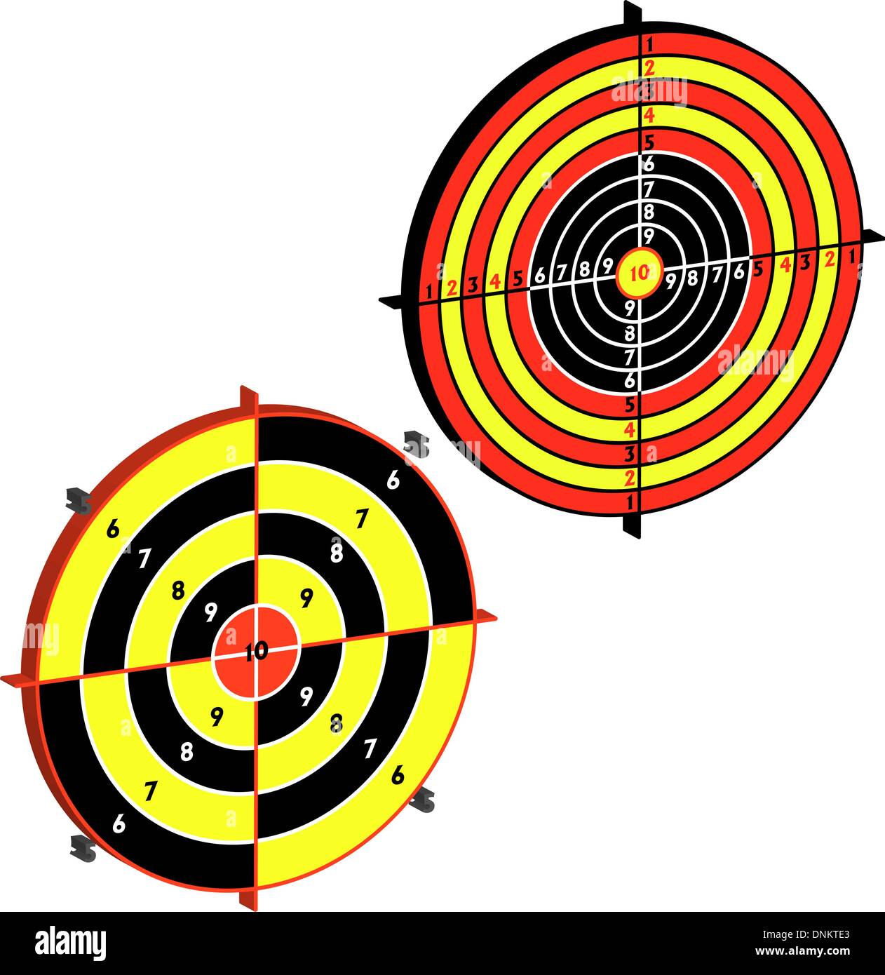 Set targets for practical pistol shooting, exercise. Vector