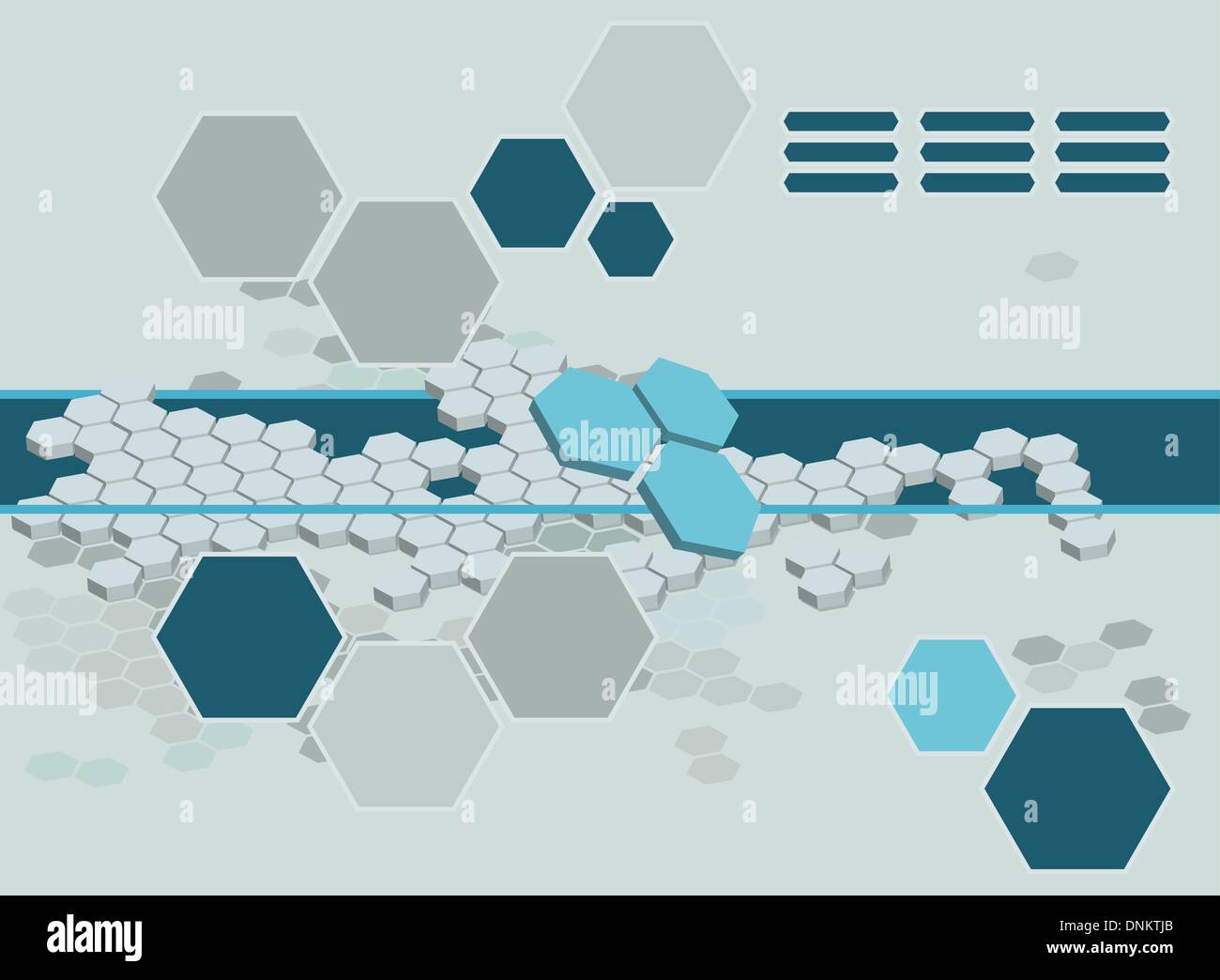 Background featuring hexagons. Stock Vector